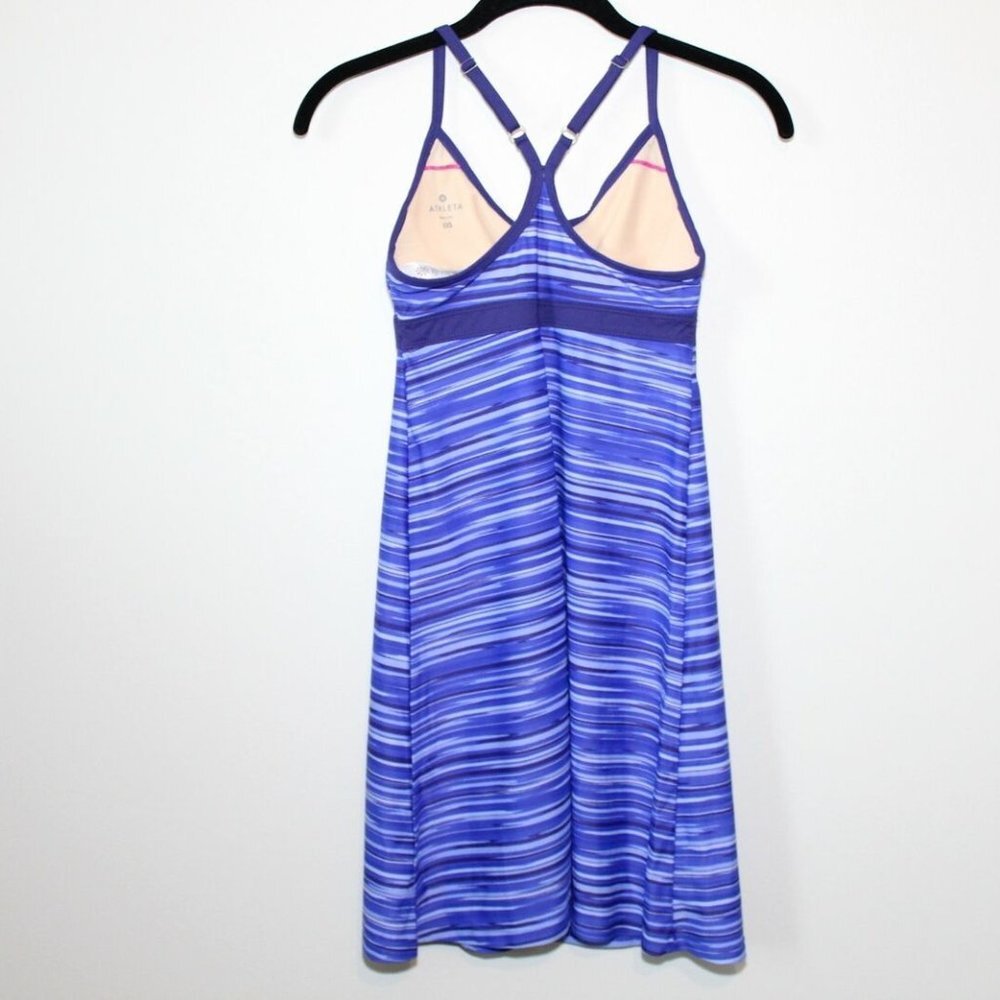✨2/$20 Athleta Striped Tank Shorebreak Swim Dress Blue Women's Size XXS H12429 - Picture 6 of 10